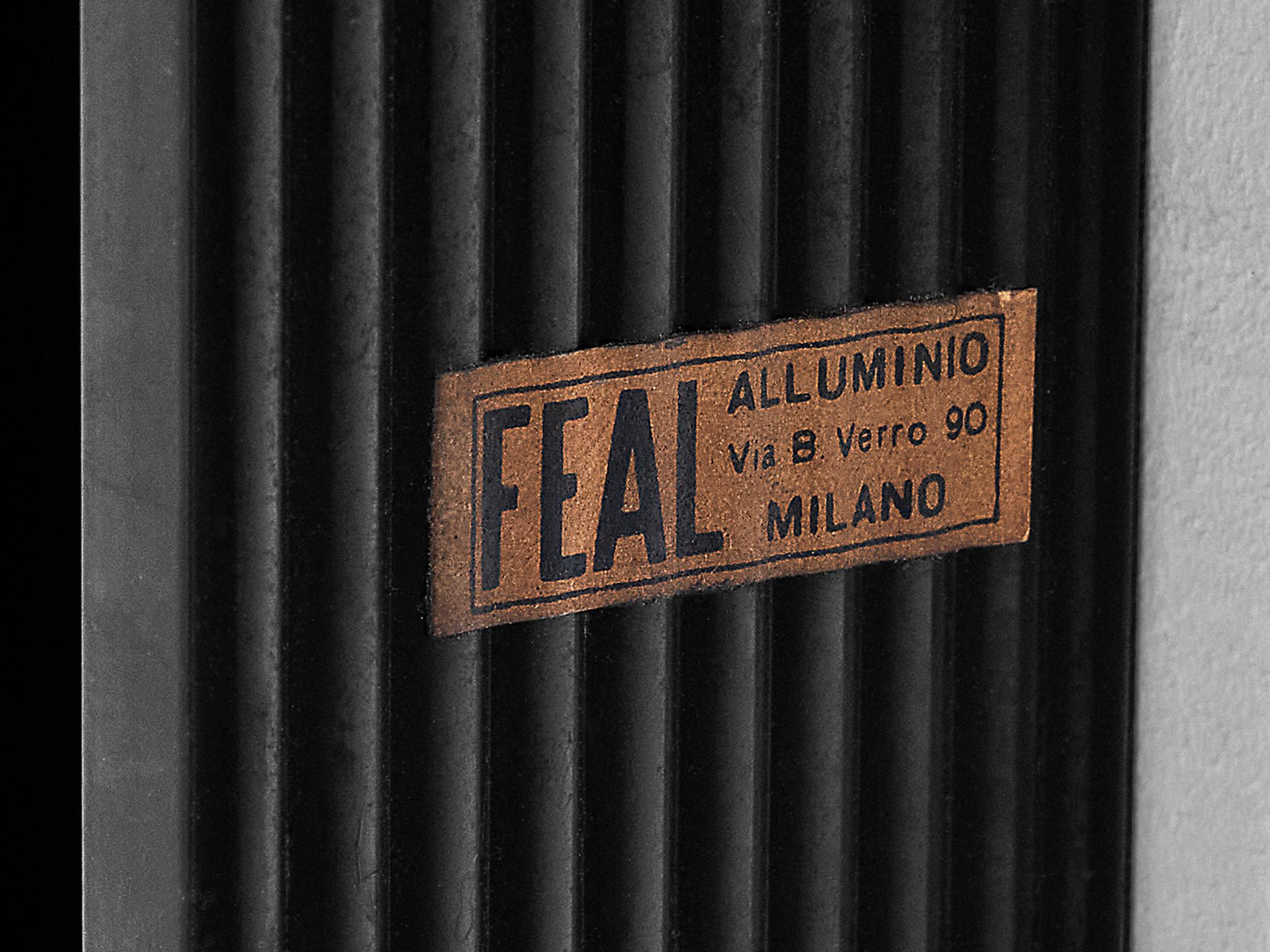 Feal Italian Wall Unit in Anodized Aluminum and Oak 4