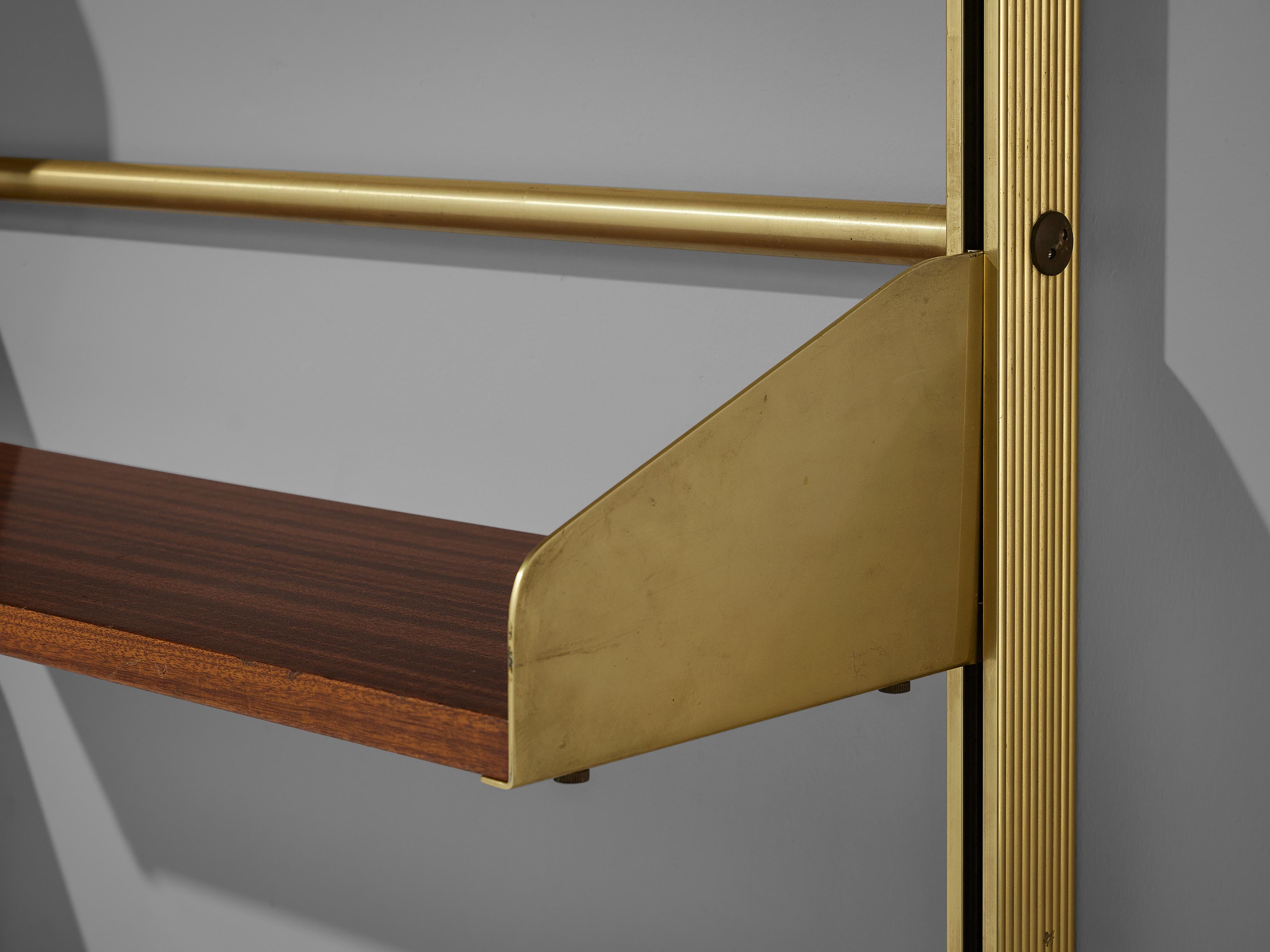 Feal Wall Unit in Teak and Brass 2