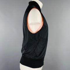 FEAR OF GOD 2015 Taglia S Gilet in nylon nero con doppia cerniera