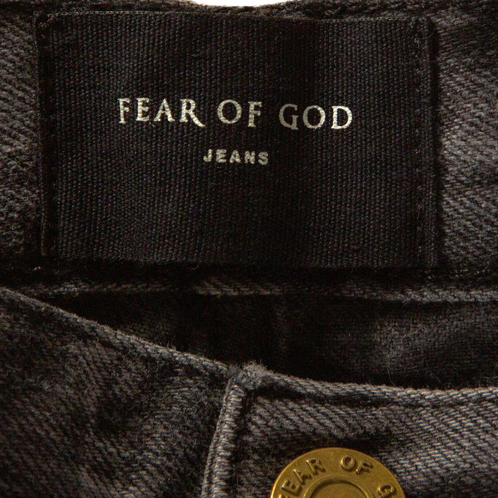 Fear Of God Black Holy Water Denim Slim Fit Selvedge Jeans M