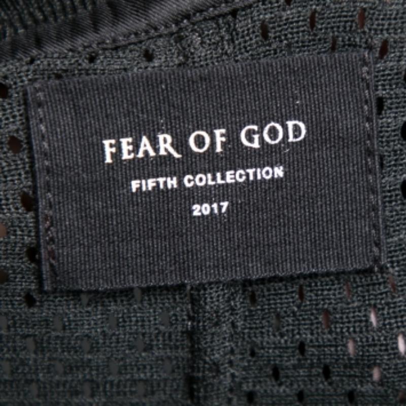 Fear of God Camiseta negra de punto perforado sin mangas S en venta 1