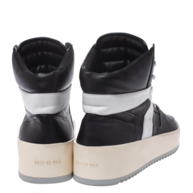 Fear of God Zapatillas altas de baloncesto de cuero negro/blanco Talla 40 Negro en venta
