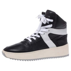 Fear of God - Baskets hautes en cuir noir/blanc Taille 40