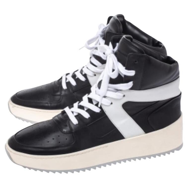 Fear of God Zapatillas altas de baloncesto de cuero negro/blanco Talla 40 en venta