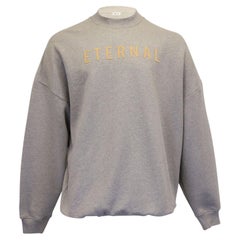Fear of God Eternal Print Long Sleeve Sweatshirt in Grey Cotton