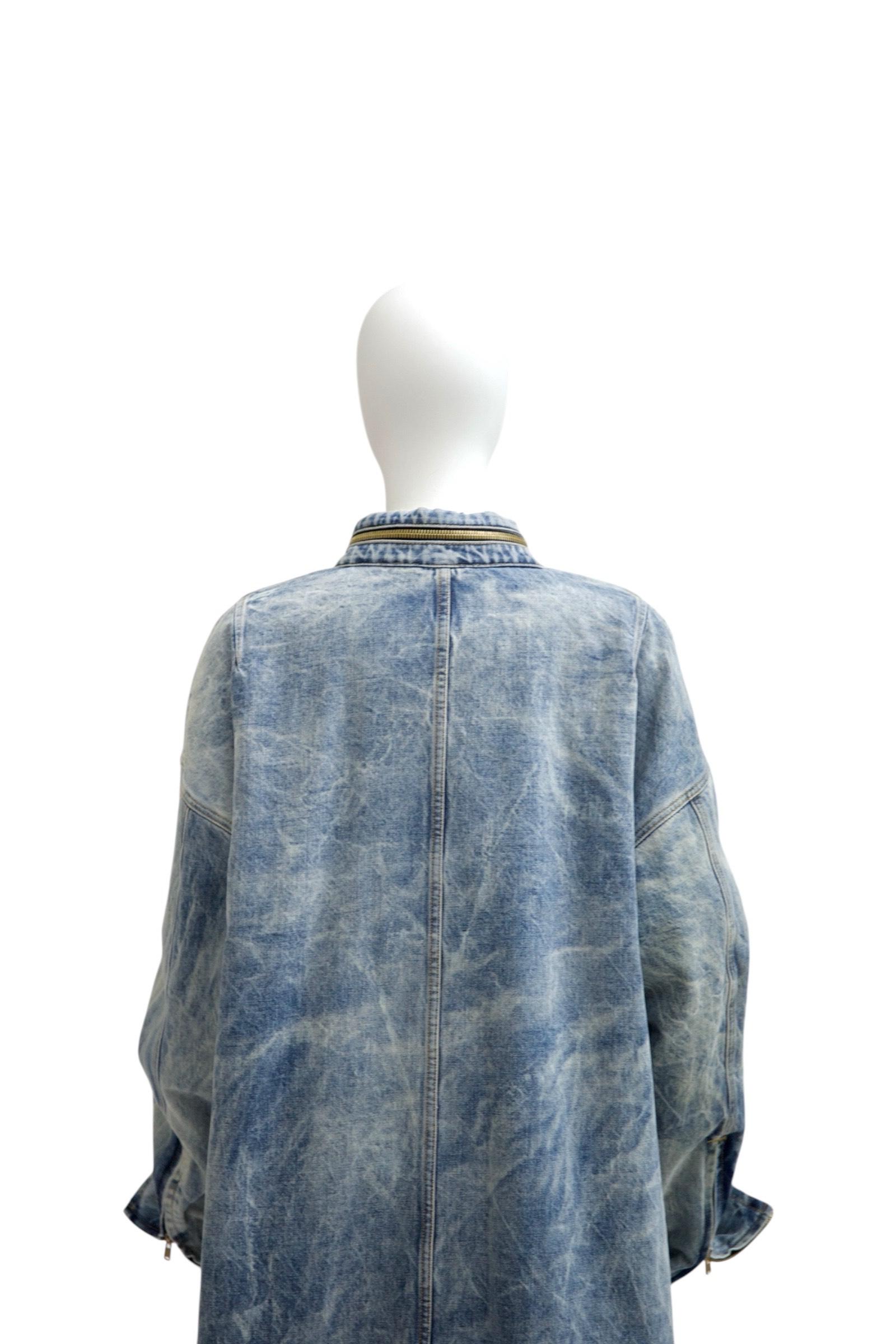 Fear of God Faux Shearling-gefütterter Selvedge-Denim-Mantel - Men's - Mid Denim im Zustand „Neu“ in Dallas, TX