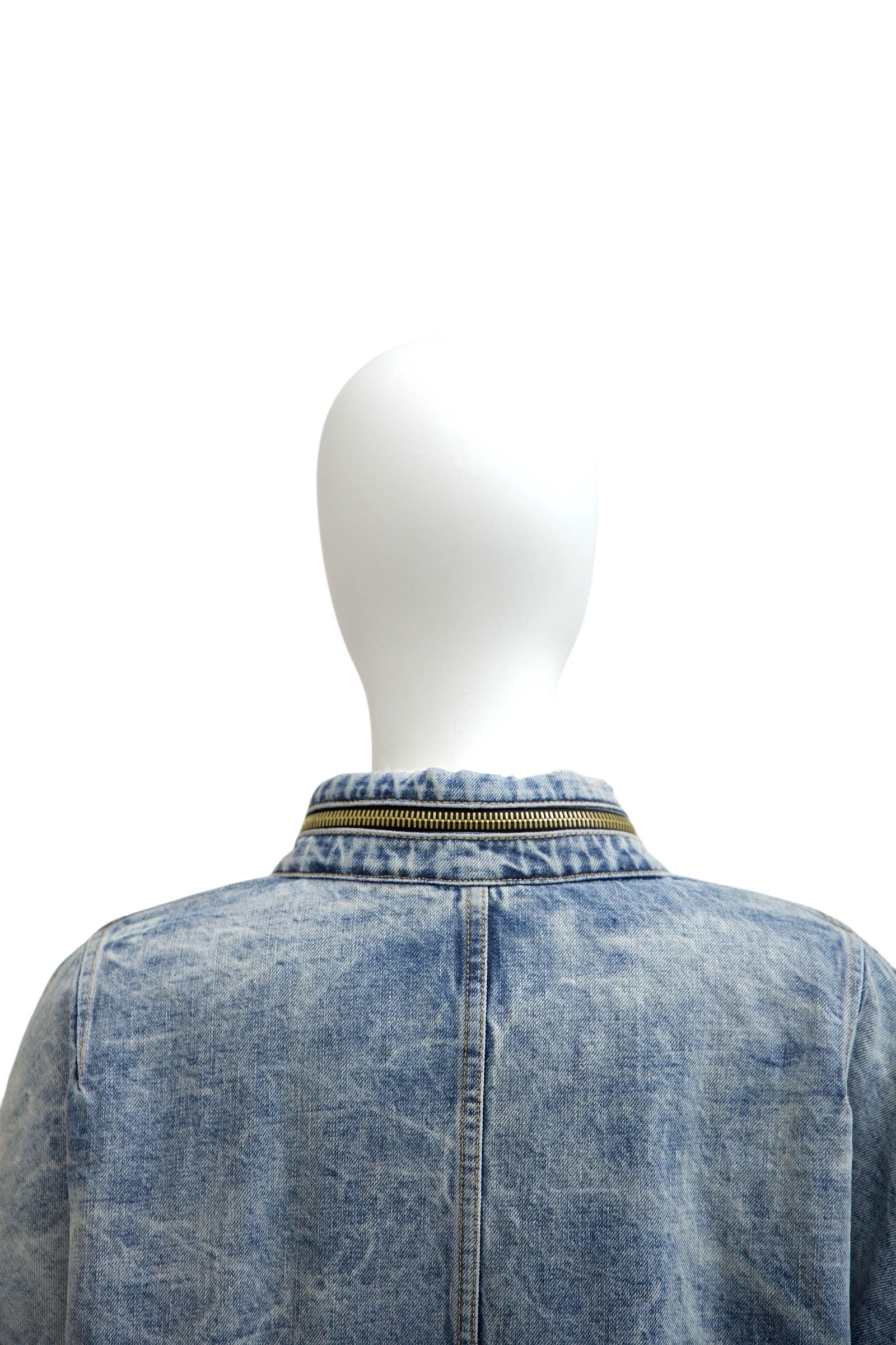 Fear of God Faux Shearling-gefütterter Selvedge-Denim-Mantel - Men's - Mid Denim Herren