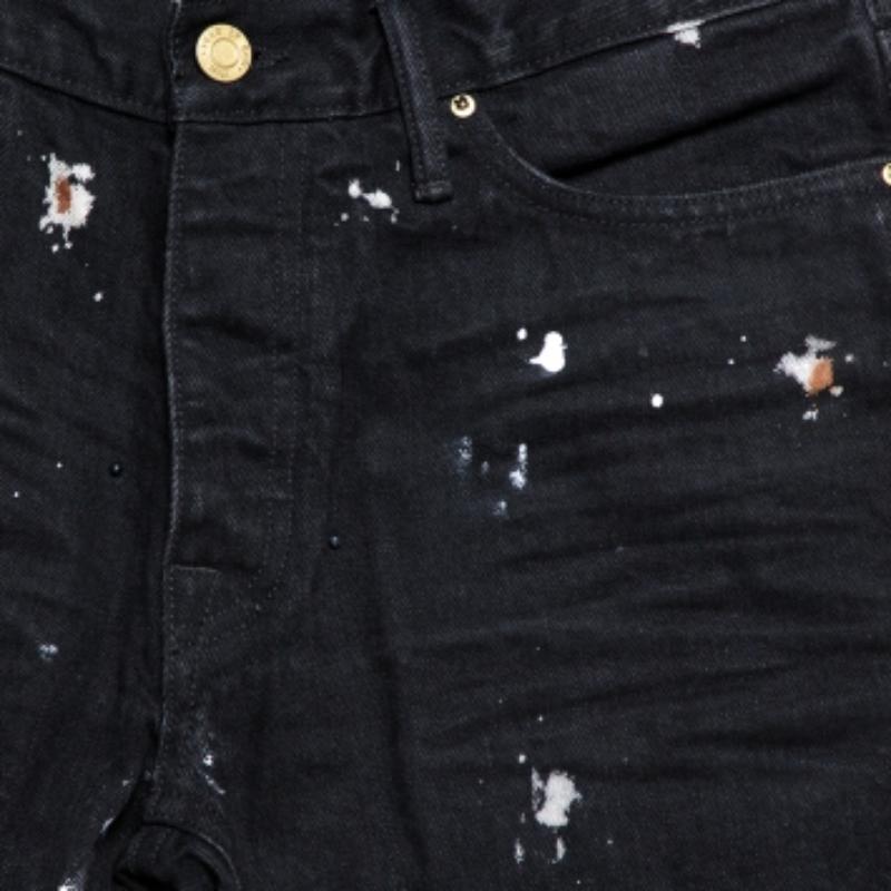 Noir Fear of God Fifth Collection Black Denim Selvedge Painters Jeans M. en vente