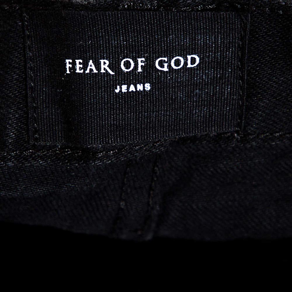 Fear of God Fifth Collection Black Denim Selvedge Painters Jeans M 1