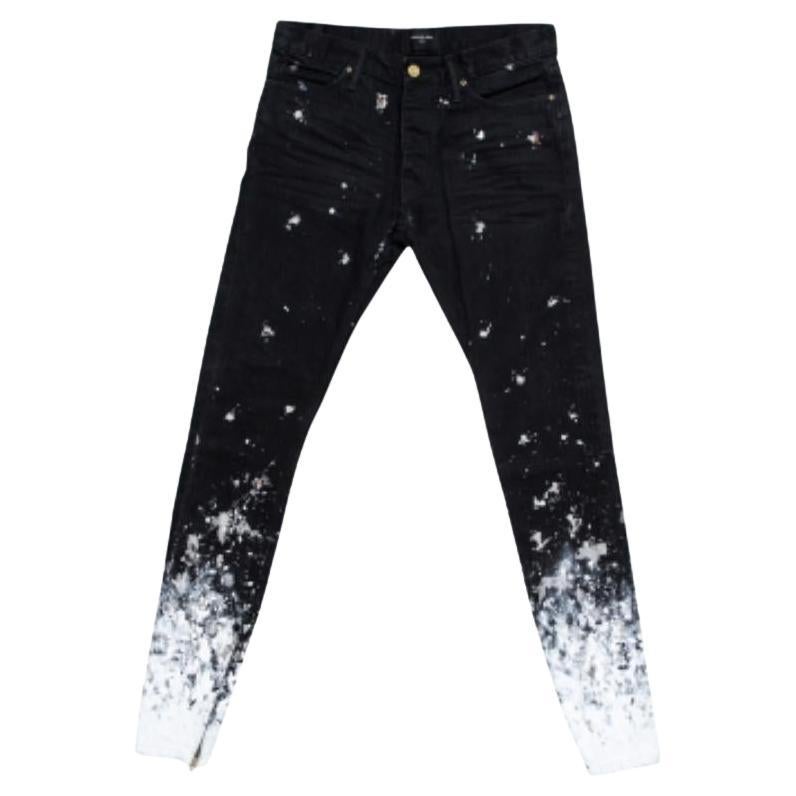 Fear of God Fifth Collection Black Denim Selvedge Painters Jeans M. en vente