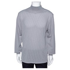 Fear of God Fifth Collection - T-shirt gris à manches longues en maille perforée S