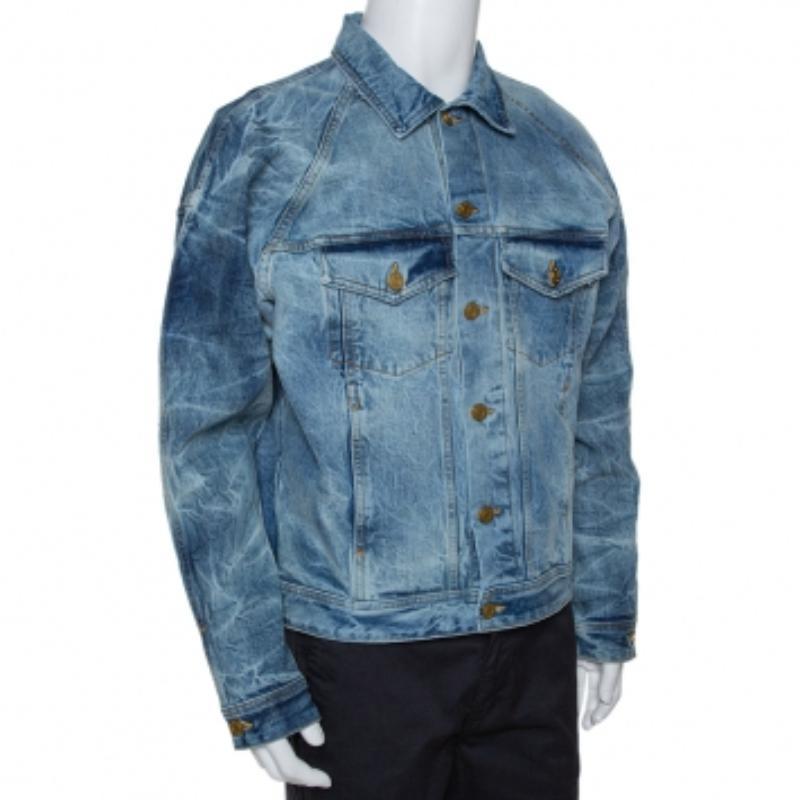 De los hombres Fear of God Quinta Colección Chaqueta vaquera índigo lavado ácido M en venta