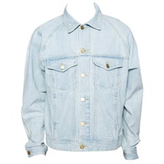 Fear Of God Fifth Collection Light Blue Denim Trucker Jacket M