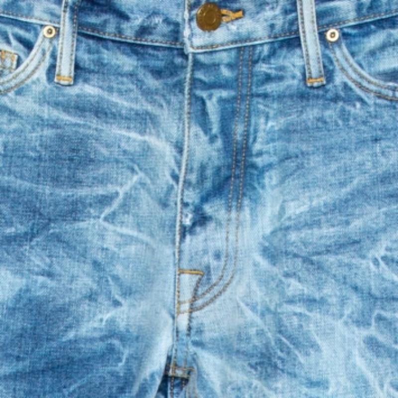Fear of God Indigo Acid Washed Denim Slim Fit Selvedge Jeans M Pour hommes en vente