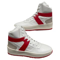 Fear of God Leather Basketball Sneakers Red White His