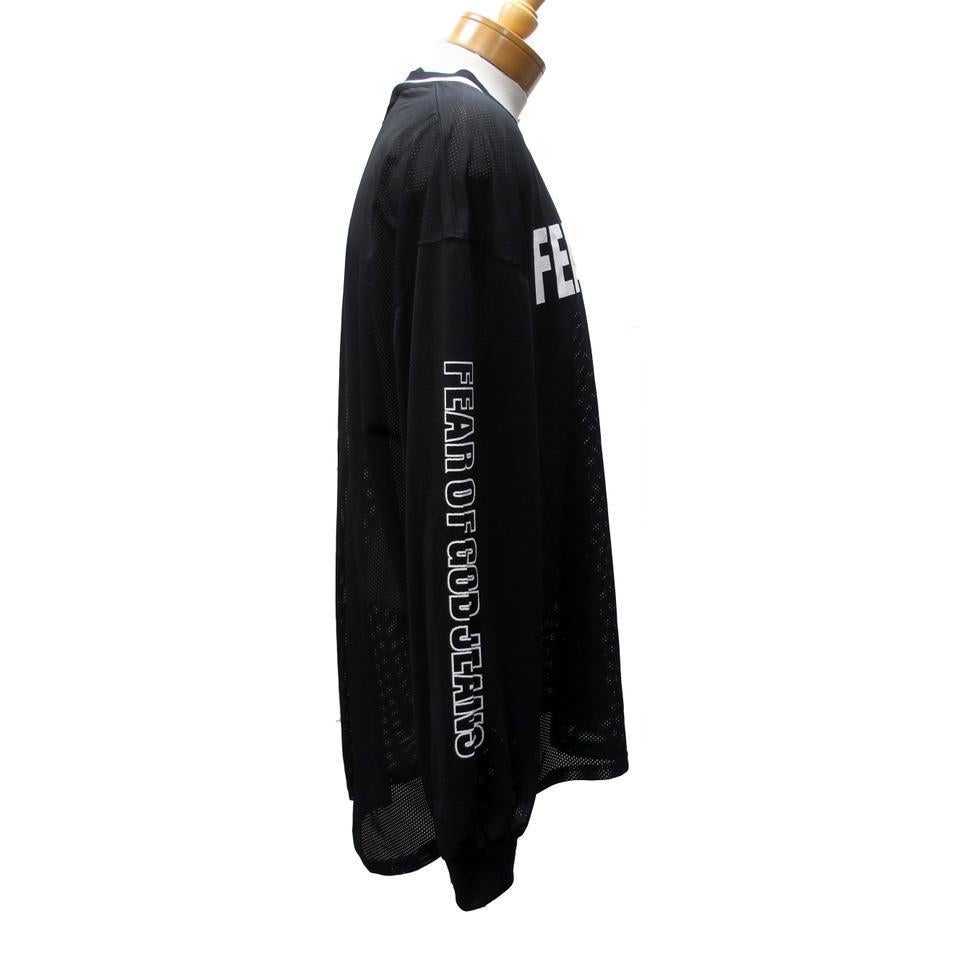 Noir Fear of God - Chemise à manches longues en jersey imprimé logo pour homme, taille XL en vente