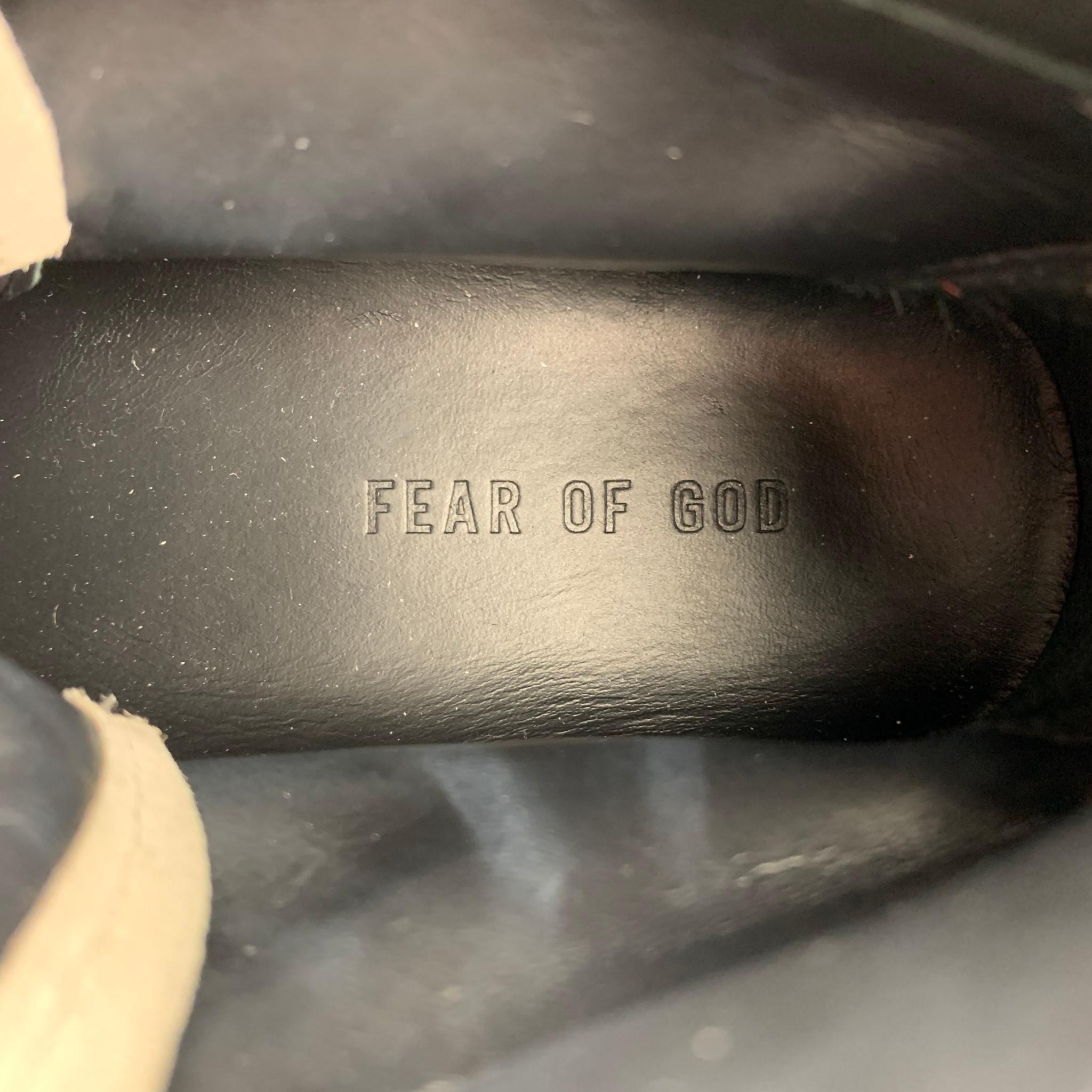 FEAR OF GOD Sixth Collection Size 11 Taupe & Black Color Block Leather Sneakers 1
