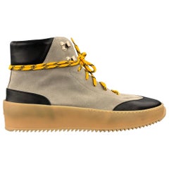 FEAR OF GOD Sechste Kollektion Größe 11 Taupe & Schwarz Farbe Block Leder Sneakers