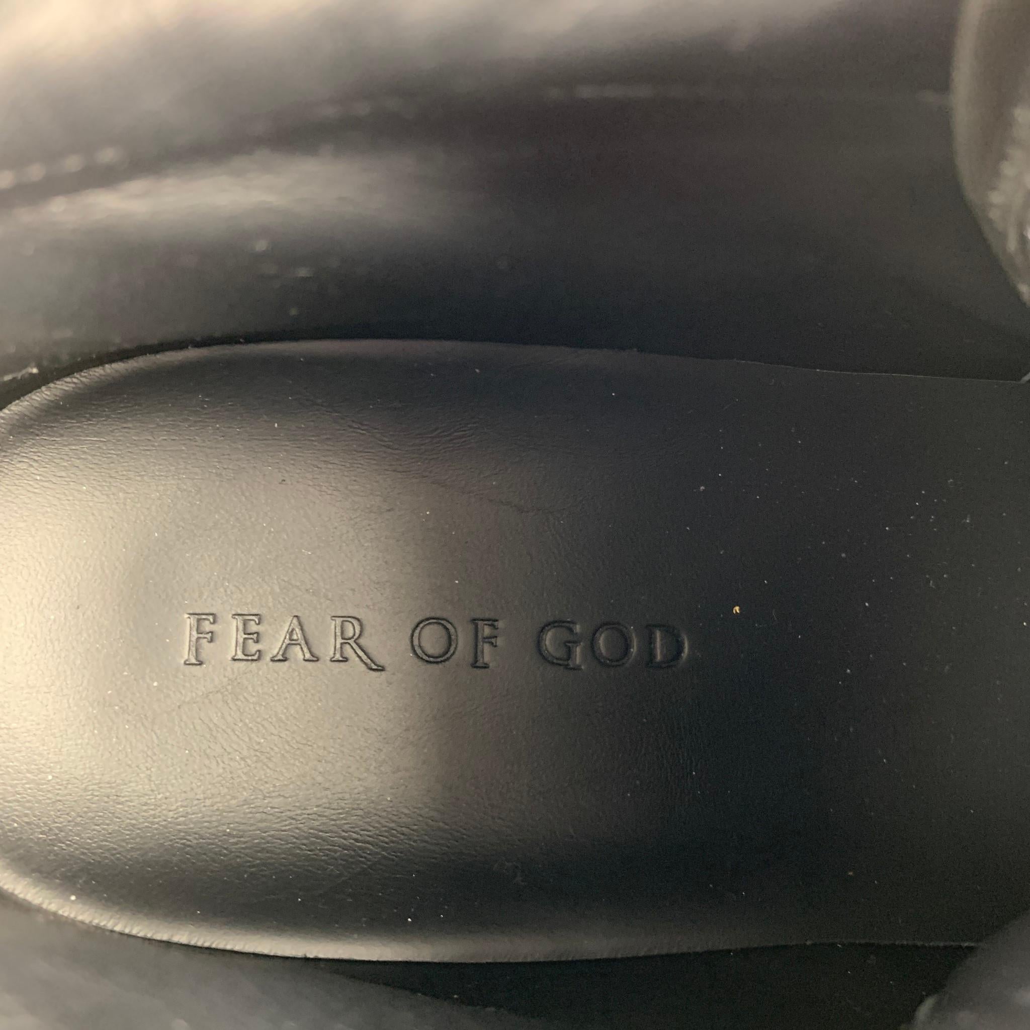 Men's FEAR OF GOD Size 11 Black & Beige Color Block Leather Basketball Sneakers