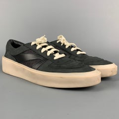 FEAR OF GOD Size 11 Black & Charcoal Leather Lace Up Sneakers