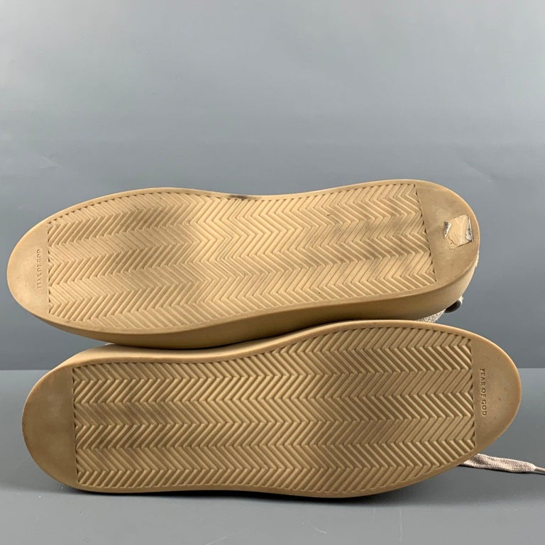 FEAR OF GOD Size 11 Grey Textured Suede Lace Up Sneakers For Sale