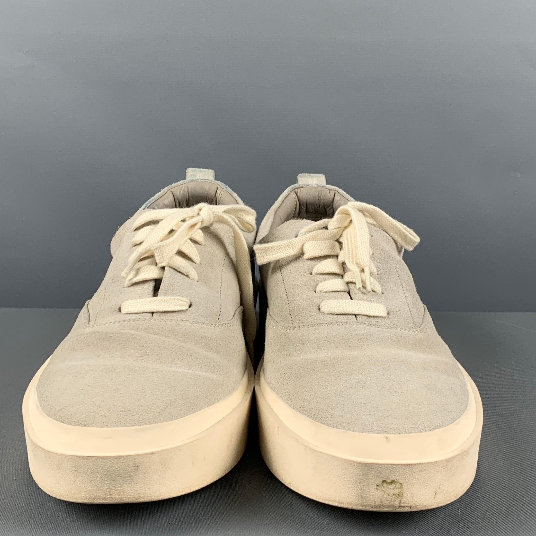 Men's FEAR OF GOD Size 12 Grey Solid Suede Lace Up Sneakers For Sale