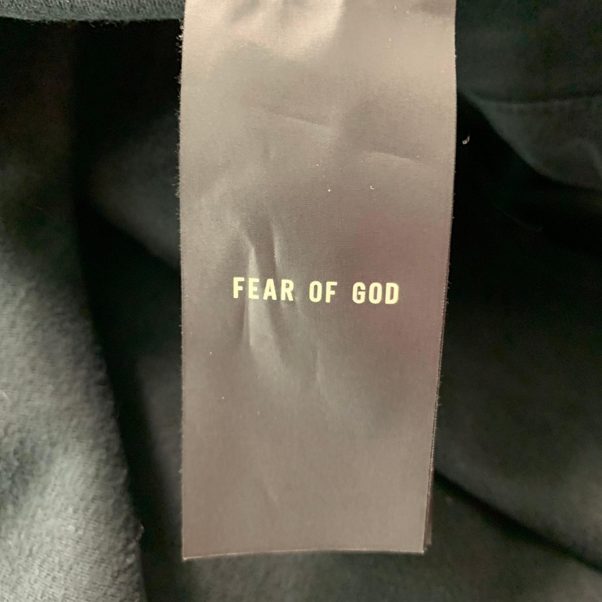 FEAR OF GOD Size L Black Solid Cotton Jacket For Sale 1