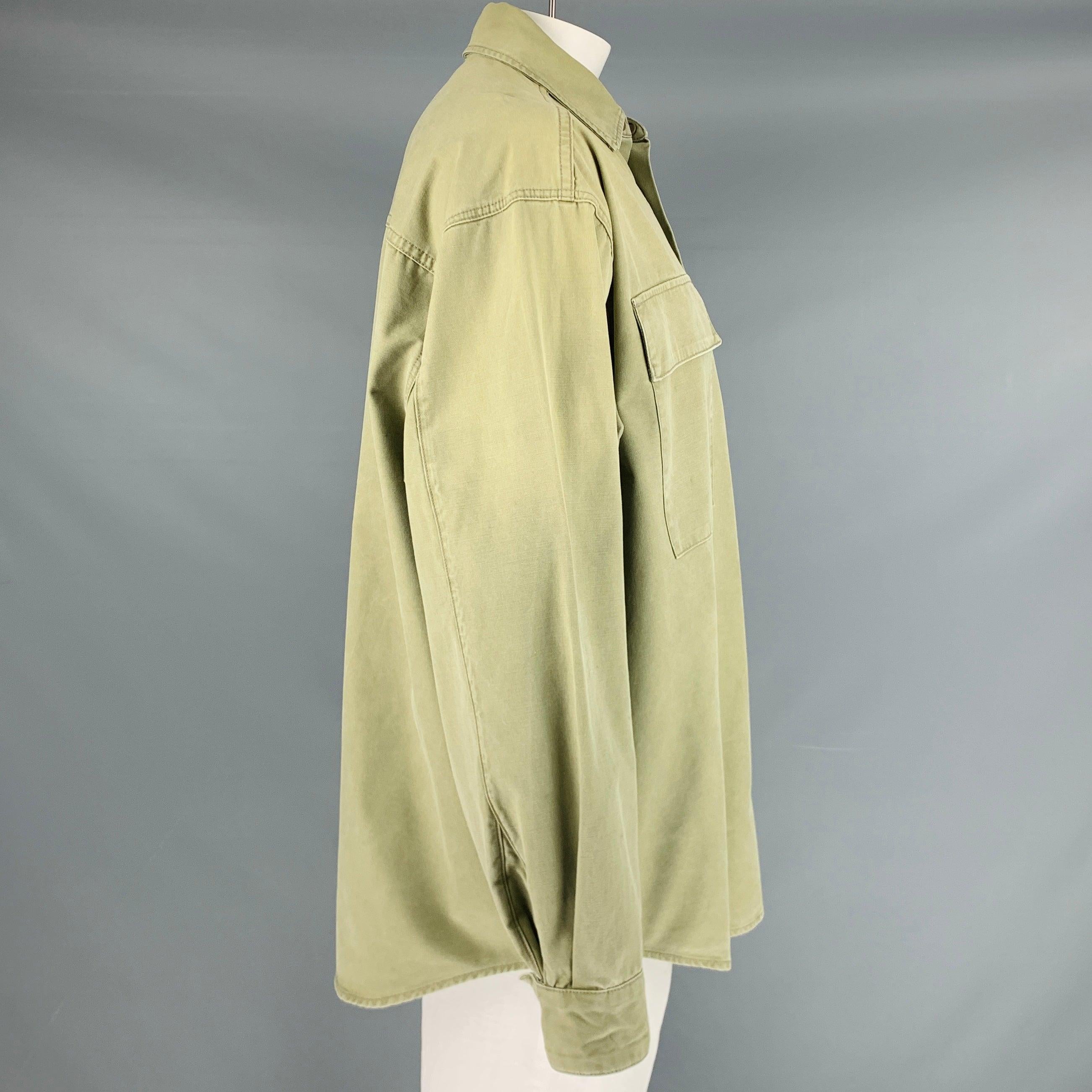 FEAR OF GOD Size L Khaki Cotton Jacket In Good Condition For Sale In San Francisco, CA