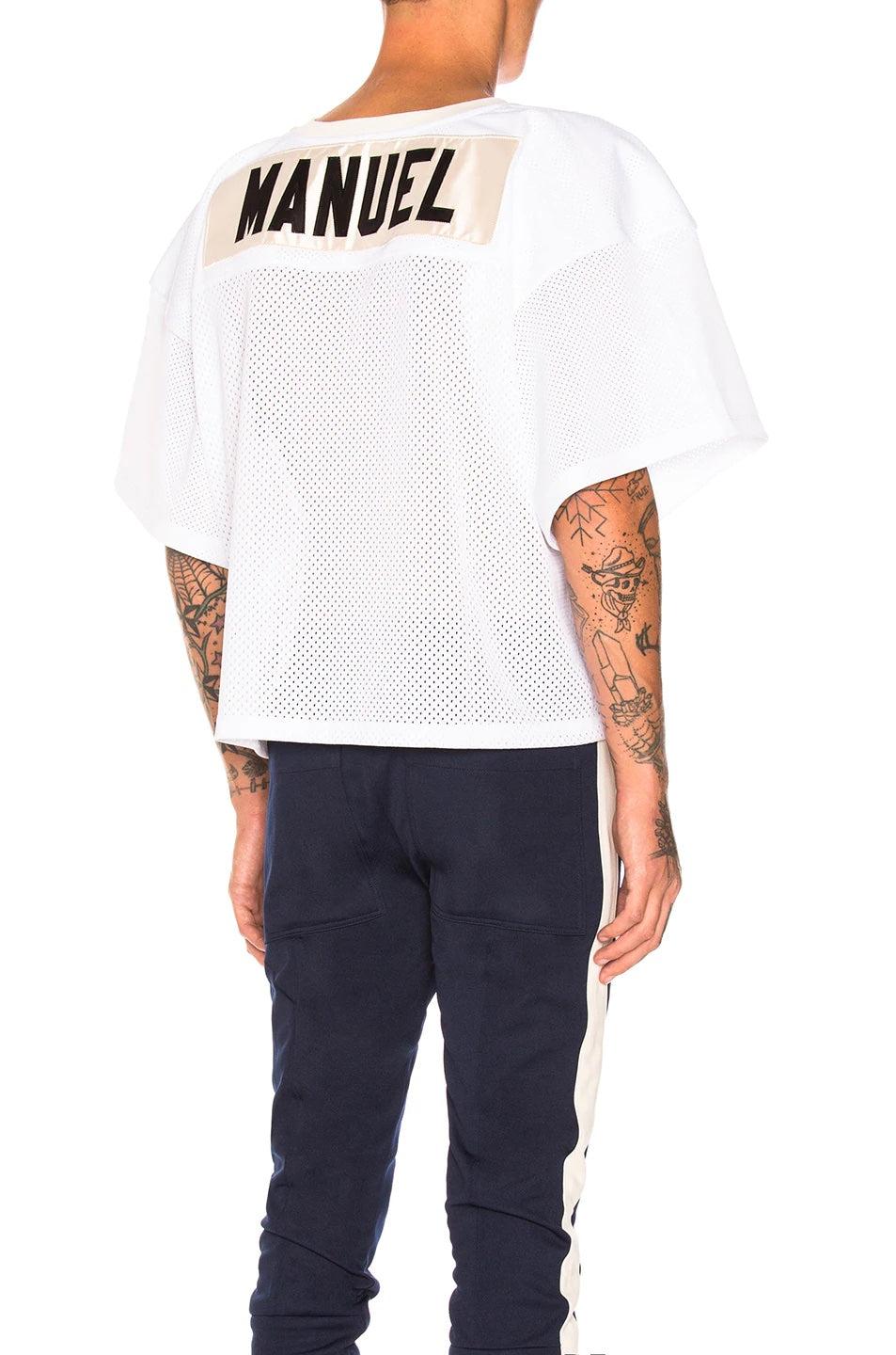 FEAR OF GOD Size L/XL White Polyester/Silk Jersey Oversized T-shirt For Sale 3