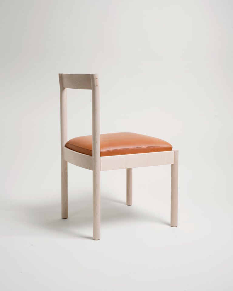 Feast Dining Chair in Solid Maple and Brass by Bowen Liu In New Condition For Sale In Brooklyn, NY