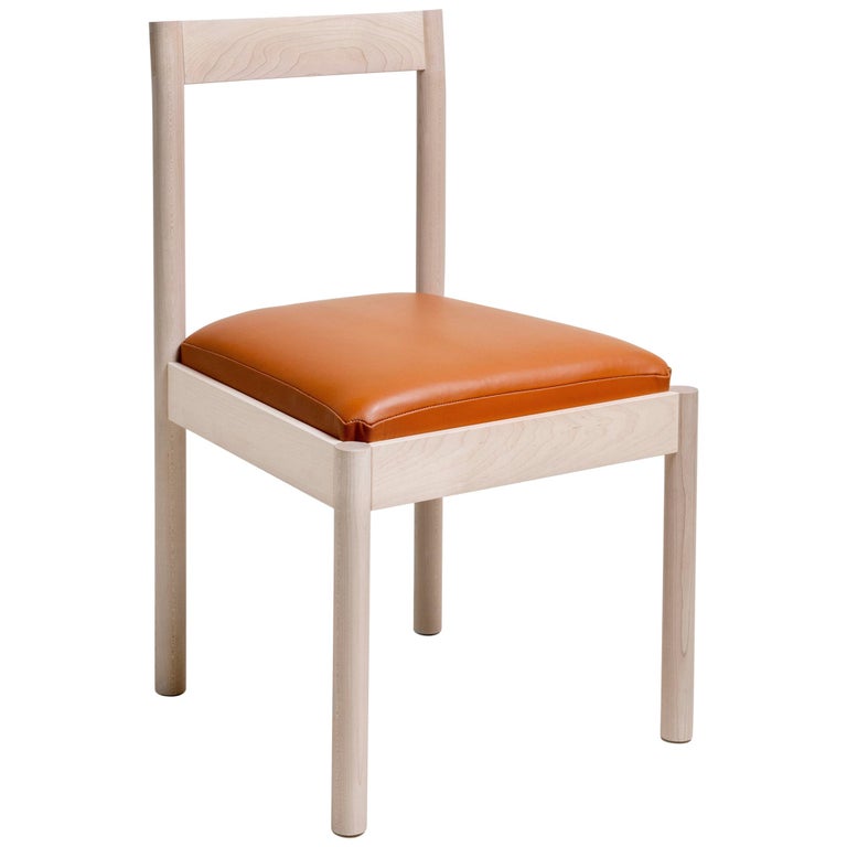 Feast Dining Chair in Solid Maple and Brass by Bowen Liu For Sale