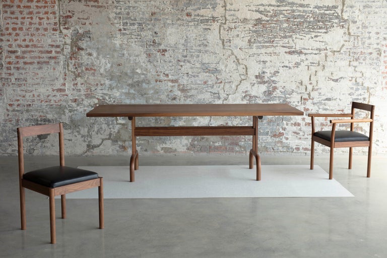 Feast Dining Table, Solid Wood and Brass For Sale at 1stdibs