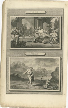 Feast in the House of Simon & Parable of the Sower, Pieter Mortier, ca. 1700