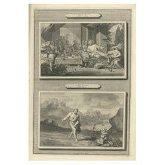 Feast in the House of Simon & Parable of the Sower, Pieter Mortier, ca. 1700
