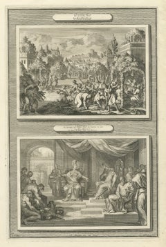 Feast of Tabernacles and the Queen of Sheba Visits Solomon, Mortier, circa 1700