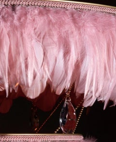 Feather Chandelier in Flamingo Pink  - Bertie -  Hand Made to order in London.