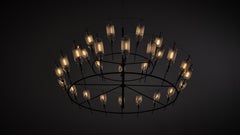 Feather Chandelier, Special Handmade Decorative Light, by Vantot, Europe