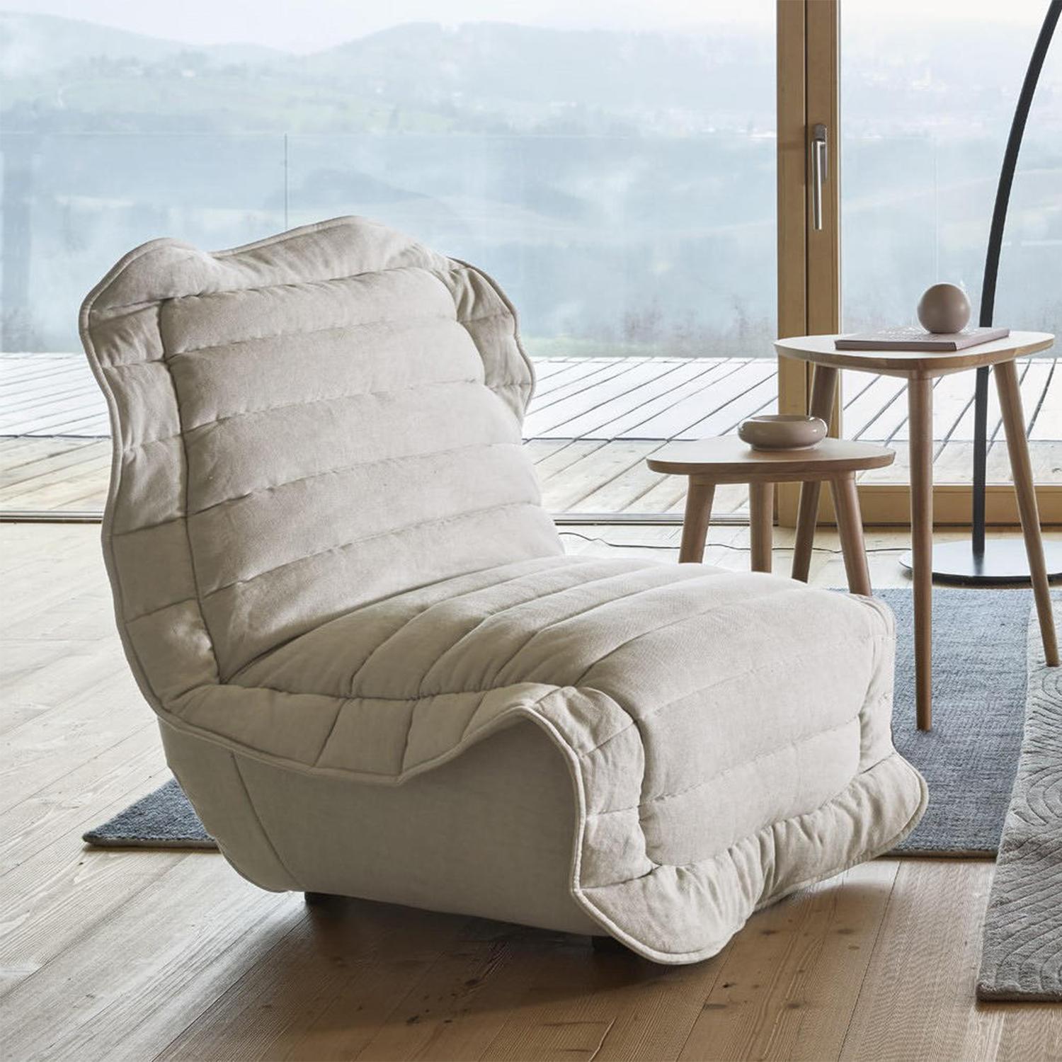Sessel Feder Creme Weiß im Angebot 2