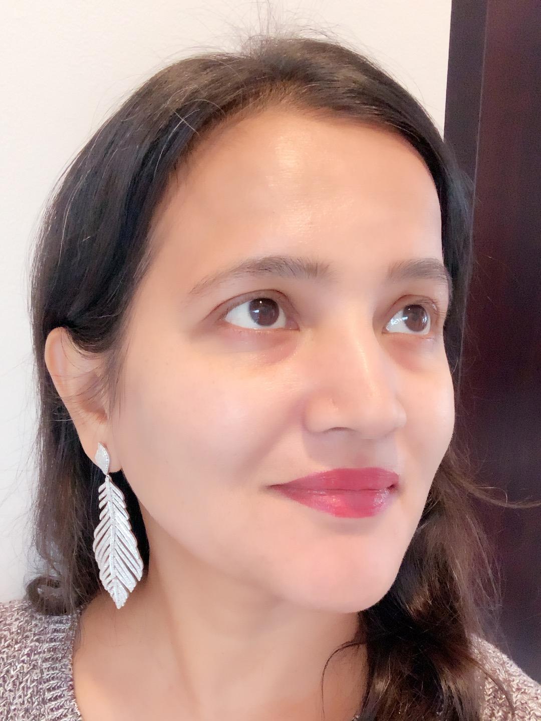 Single Cut Feather Diamond Earrings For Sale