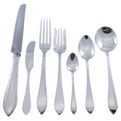 Feather Edge by Tiffany Sterling Silver Flatware Set for 6 Service 49 pcs Dinner