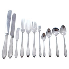 Feather Edge by Tiffany Sterling Silver Flatware Set for 8 Service 88 pcs Dinner
