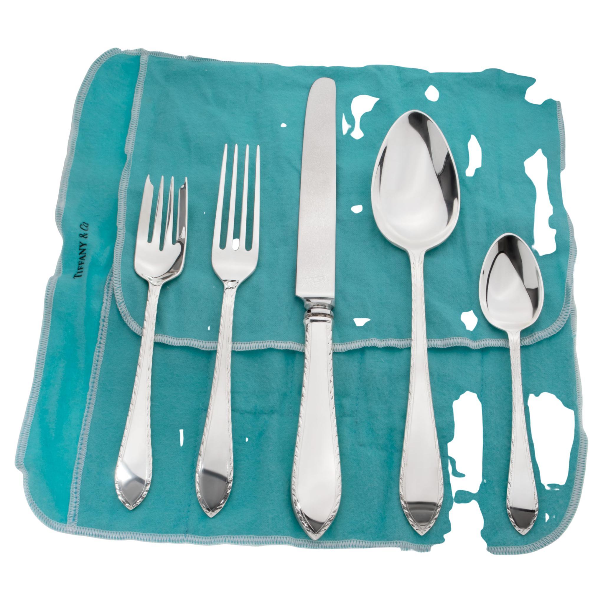 Feather Edge Sterling Silver Flatware Set by Tiffany & Co.