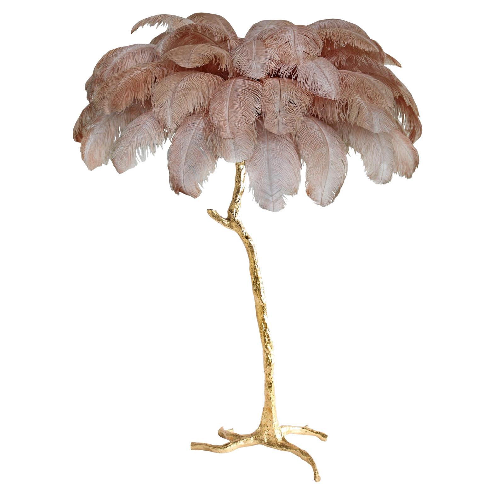 Feather Floor Lamp, Oyster For Sale