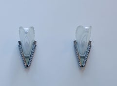 "Feather" Model Sconces Attributed to Simonet Frères