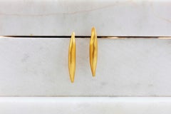 Feather Silver Earrings Gold Plated
