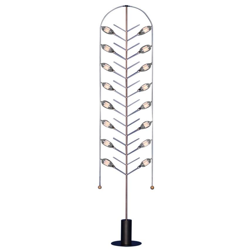 Feather Standing Light, Floor Lamp, Special collection handmade in Europe