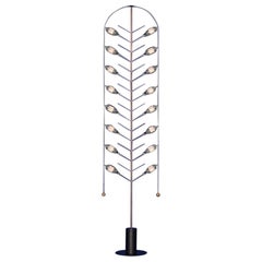 Feather Standing Light, Floor Lamp, Special collection handmade in Europe