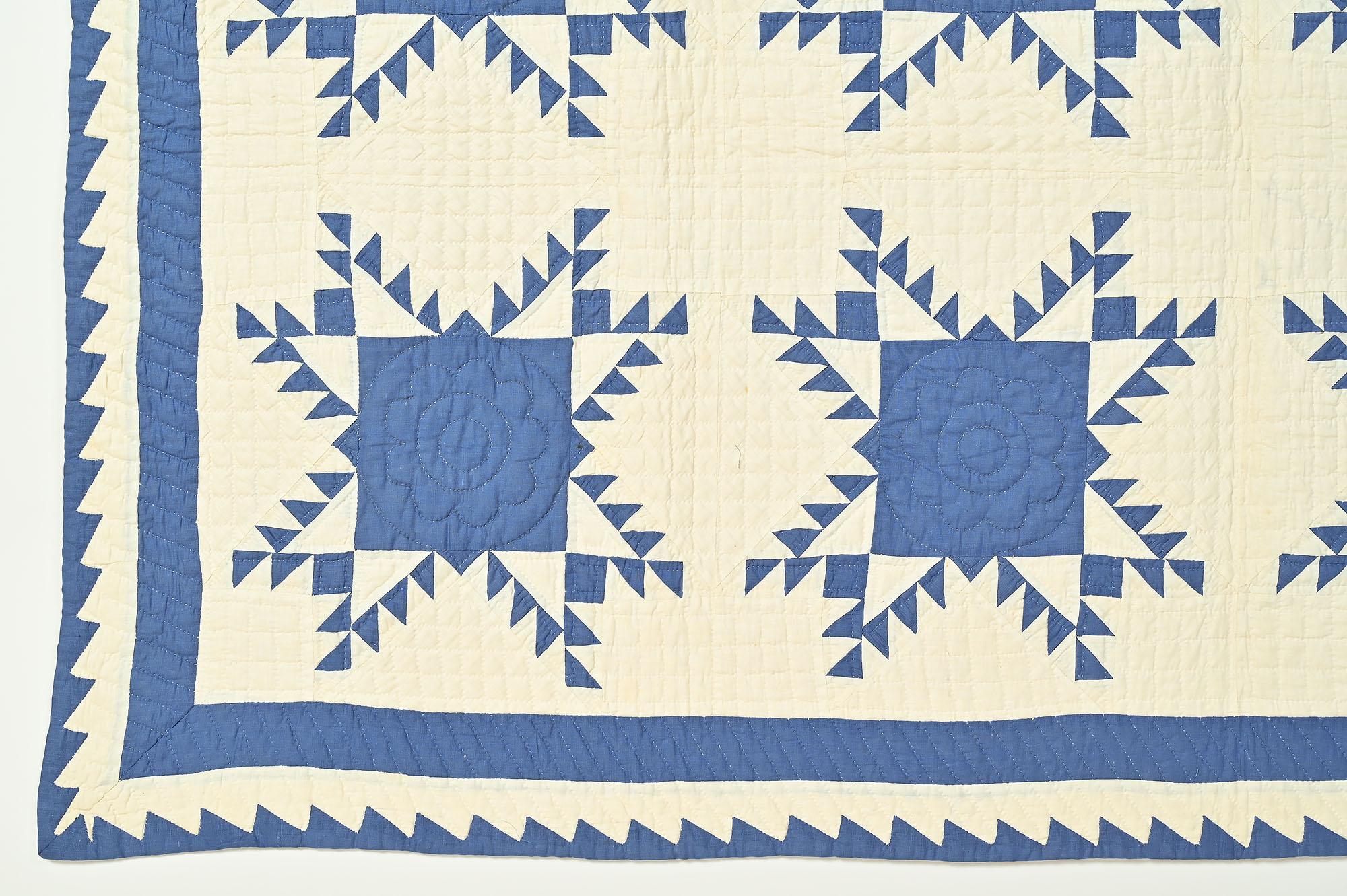 Patchwork Feathered Stars Quilt