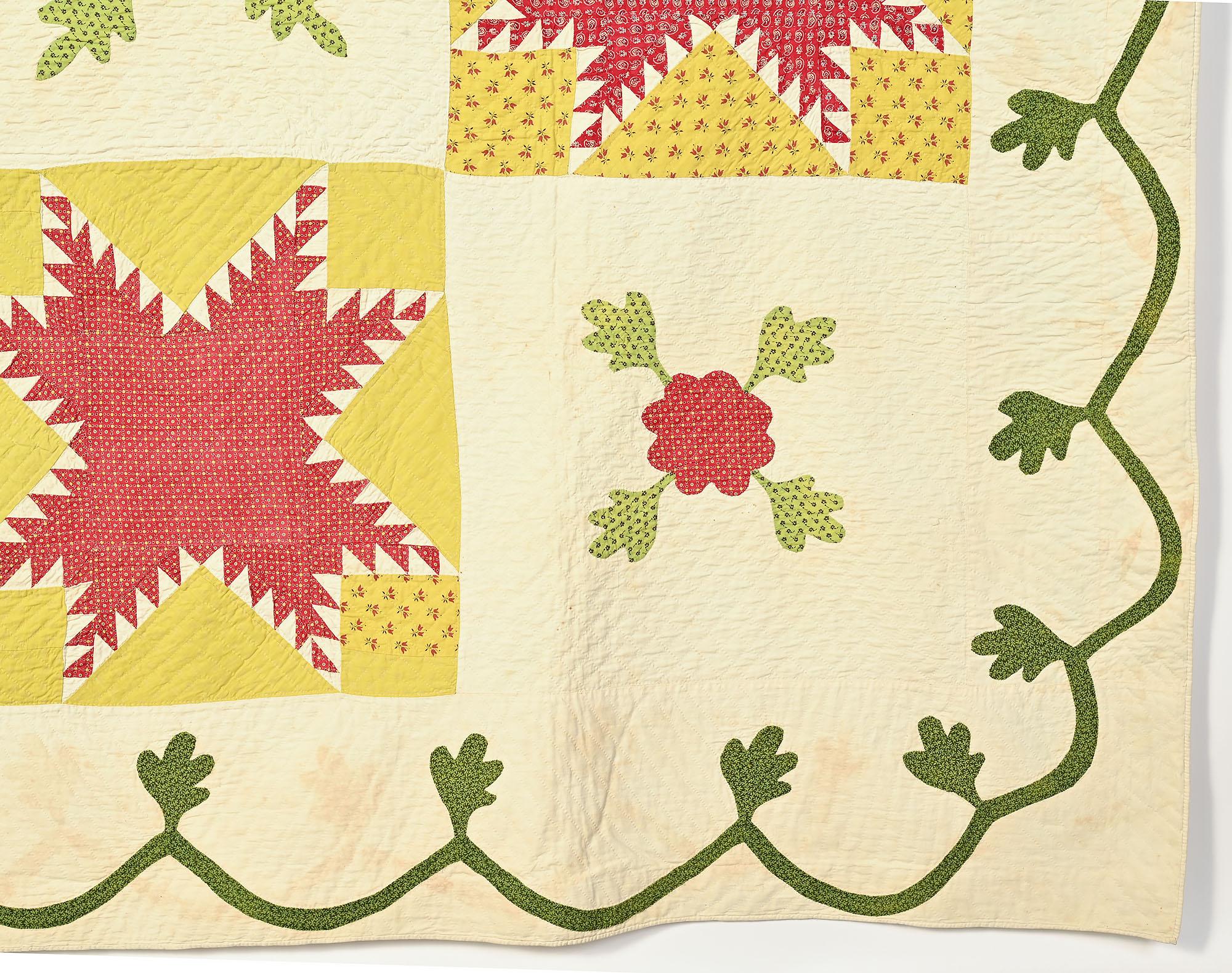 Étoiles plumées Quilt Bon état - En vente à Darnestown, MD