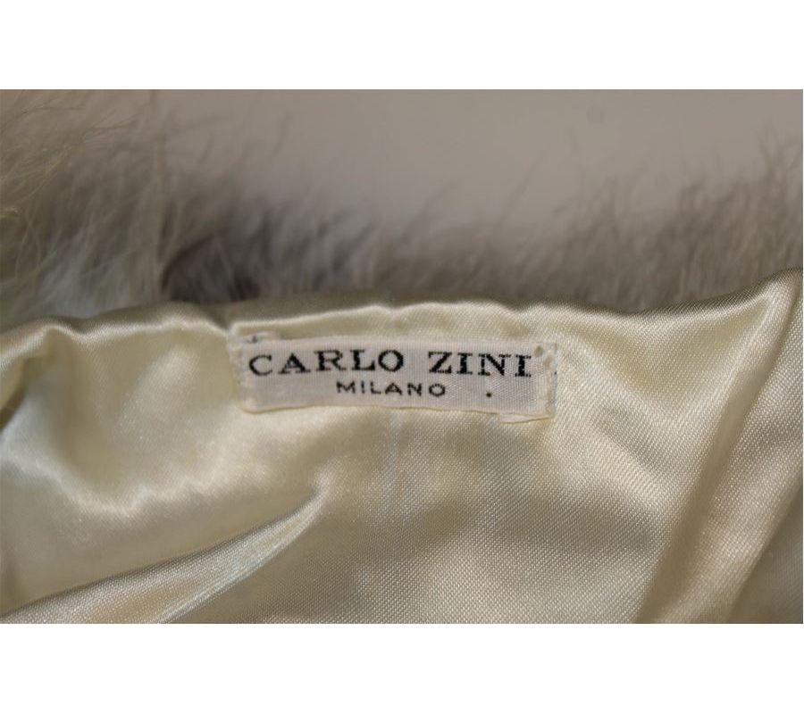 Carlo Zini Feathers bolero size M In Excellent Condition For Sale In Gazzaniga (BG), IT